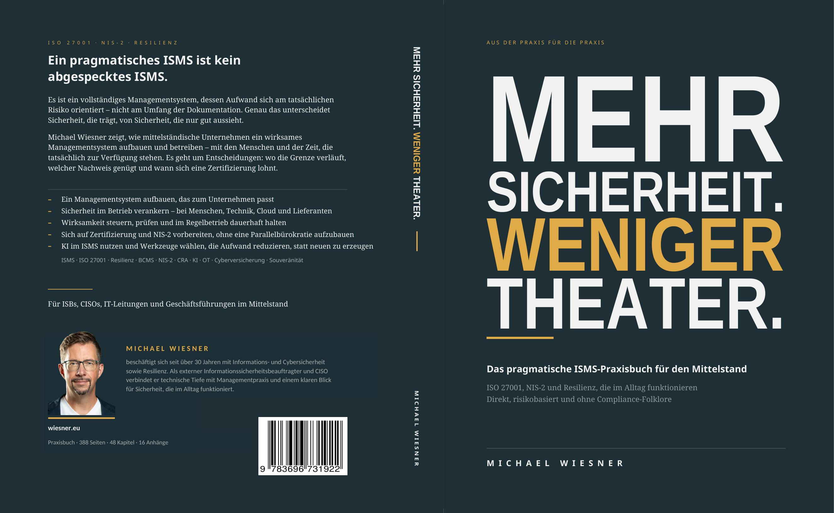 Buchcover Mehr Sicherheit. Weniger Theater. von Michael Wiesner